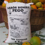 Fabric bag 5 Kg bomba rice les Tanques from natural park marjal Pego-Oliva.